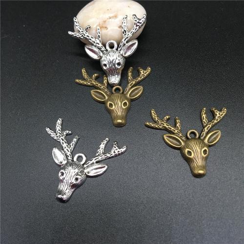 Zinc Alloy Animal Pendants Deer plated DIY Sold By Bag