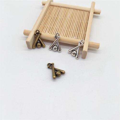 Zinc Alloy Pendants Baseball plated DIY Sold By Bag