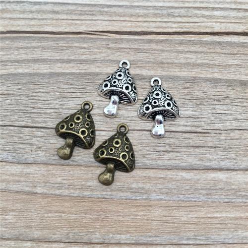 Zinc Alloy Pendants mushroom plated DIY Sold By Bag