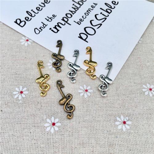 Zinek Přívěsky, Music Note, á, DIY, více barev na výběr, 32x11mm, 100PC/Bag, Prodáno By Bag