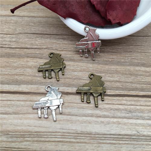 Musical Instrument Shaped Zinc Alloy Pendants Piano plated DIY Sold By Bag