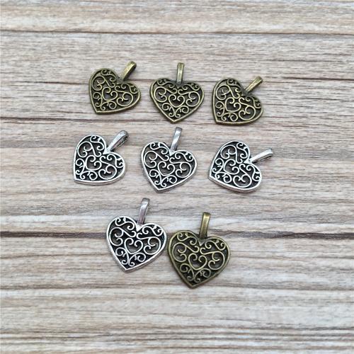 Zinc Alloy Heart Pendants plated DIY Sold By Bag