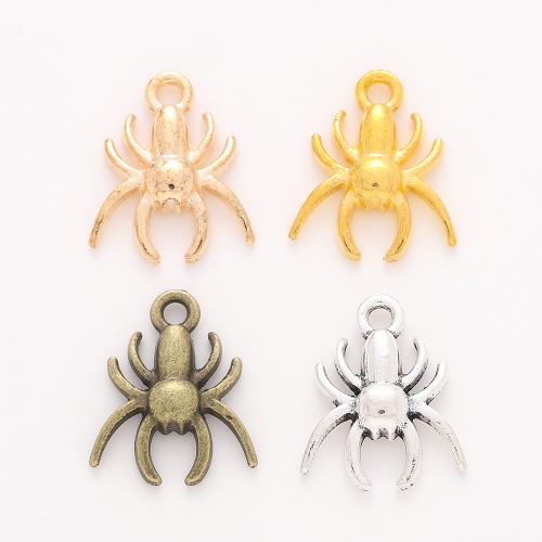 Sinc Alloy Pendants Ainmhithe, Spider, plátáilte, DIY, dathanna níos mó le haghaidh rogha, 17x14mm, 100ríomhairí pearsanta/Mála, Díolta De réir Mála