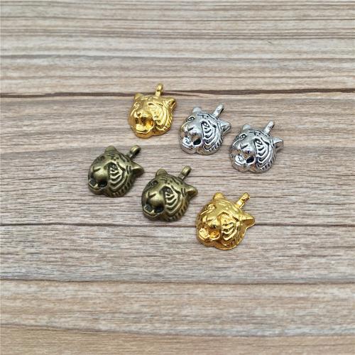 Zinc Alloy Animal Pendants Tiger plated DIY Sold By Bag