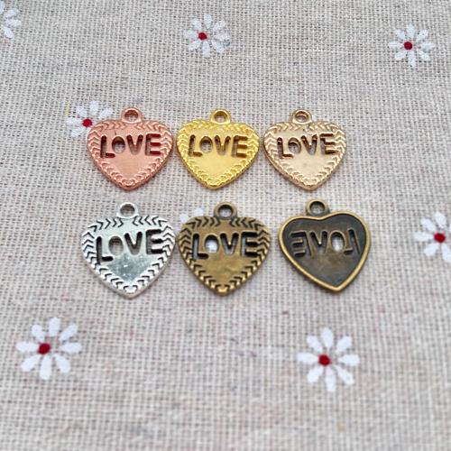 Zinc Alloy Heart Pendants plated DIY Sold By Bag