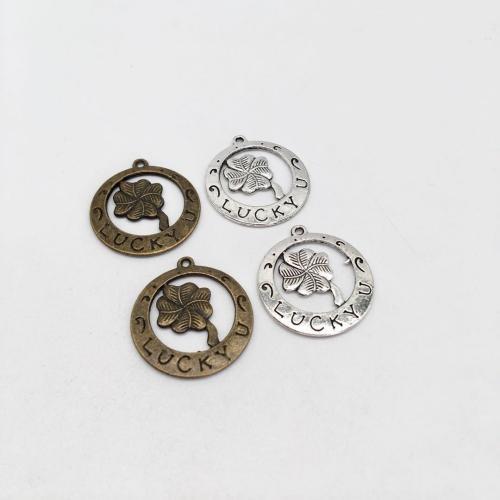 Zinc Alloy Pendants Round plated DIY Sold By Bag