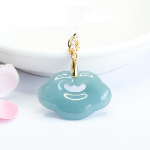 Gemstone Pendants Jewelry Jadeite Ruyi DIY & with rhinestone Grade A Sold By PC