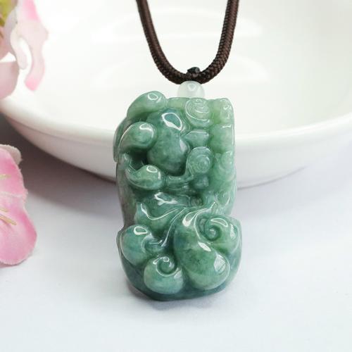 Gemstone Pendants Jewelry Jadeite Mythical Wild Animal Carved & DIY Sold By PC