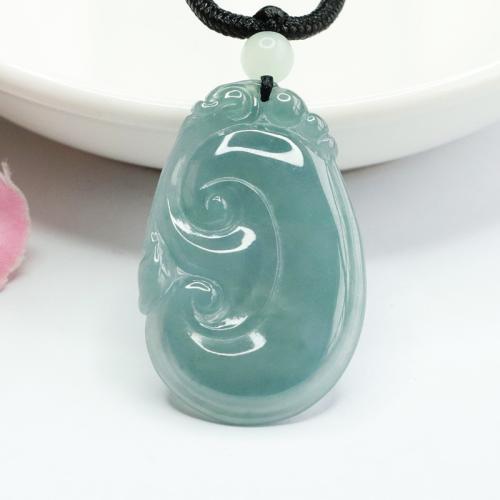 Gemstone Pendants Jewelry Jadeite Ruyi Carved folk style & DIY Sold By PC