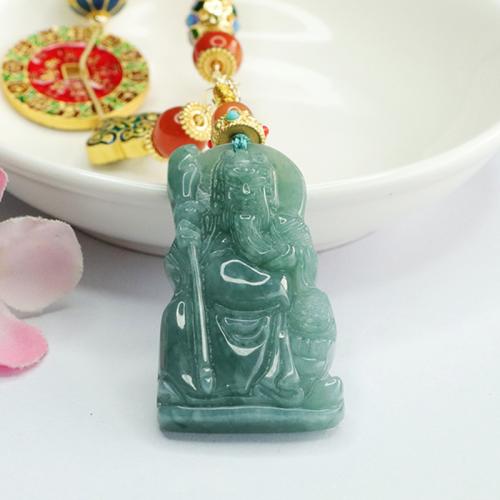 Gemstone Pendants Jewelry Jadeite God of Wealth Carved folk style & DIY Sold By PC