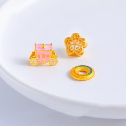 Brass Spacer Beads sang gold plated DIY & enamel Sold By PC