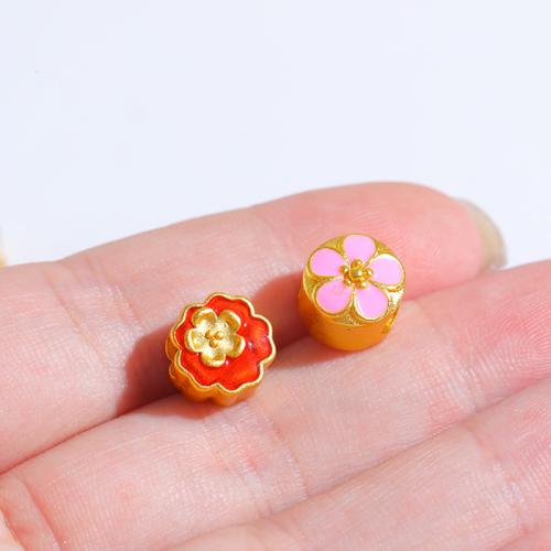 Brass Spacer Beads sang gold plated DIY & enamel Sold By PC