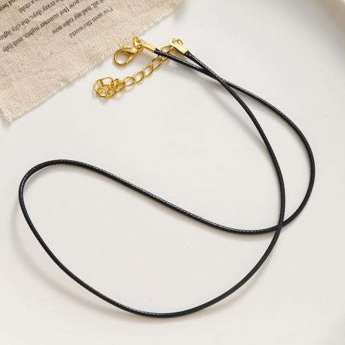 Zinc Alloy Jewelry Necklace Wax Cord with Zinc Alloy DIY & enamel Length Approx 50 cm Sold By PC