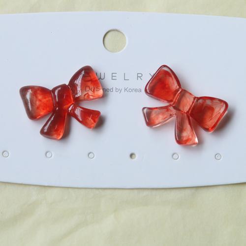 Hair Clip Resultat, Harts, Bowknot, DIY & emalj, fler färger för val, 24x18mm, Säljs av PC