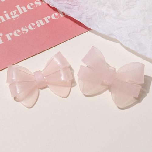 Hair Clip Findings Acrylic Bowknot polished DIY Sold By PC