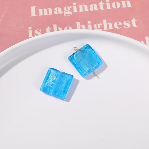 Handgemaakte Lampwork Beads, Square, DIY, meer kleuren voor de keuze, 20x20mm, Verkocht door PC