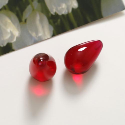 Resin Half Hole Bead Teardrop DIY Sold By PC