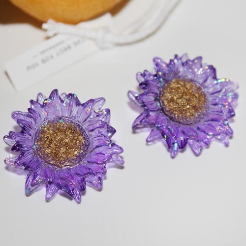 Hair Clip Findings Resin Daisy DIY 35mm Sold By PC