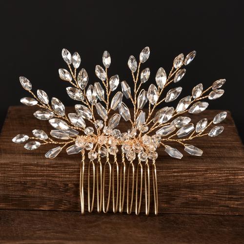 Decorative Hair Combs Zinc Alloy with Crystal fashion jewelry & for woman Sold By PC