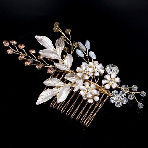 Decorative Hair Combs Zinc Alloy with Rhinestone fashion jewelry & for woman Sold By PC