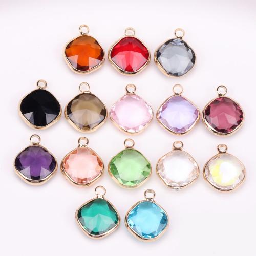 Crystal Pendants with Brass gold color plated DIY Sold By PC