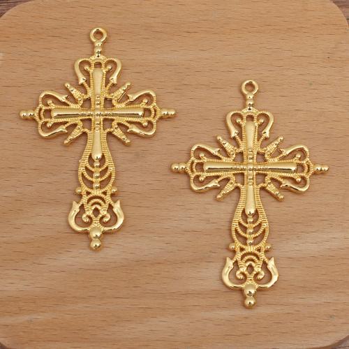 Pendants since Alloy Croise, Sinc Alloy, Cross, plátáilte, DIY, dathanna níos mó le haghaidh rogha, 42x63mm, Díolta De réir PC