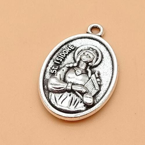 Sinc Alloy Pendants, dath airgid antique plátáilte, DIY, 26x16mm, 100ríomhairí pearsanta/Mála, Díolta De réir Mála