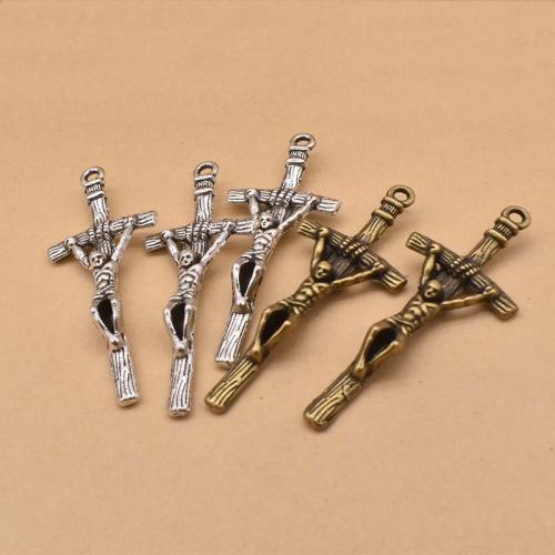 Zinklegering Cross Hangers, Zinc Alloy, Oversteken, plated, DIY, meer kleuren voor de keuze, 100pC's/Bag, Verkocht door Bag