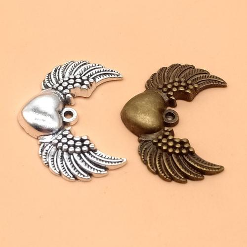 Wing Shaped Zinc Alloy Pendants plated DIY Sold By Bag