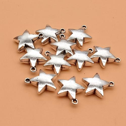 Cink Alloy Star Privjesak, Zvijezda, pozlaćen, možete DIY, više boja za izbor, 10mm, 100računala/Torba, Prodano By Torba