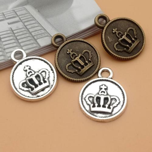 Zinc Alloy Pendants Round plated DIY Sold By Bag