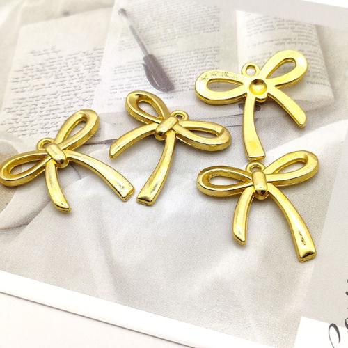 Cink Alloy Bowknot Privjesci, pozlaćen, možete DIY, više boja za izbor, 25x24mm, 100računala/Torba, Prodano By Torba