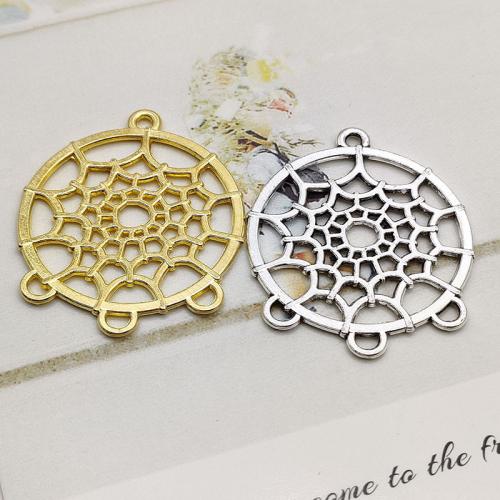 Zinc Alloy Connector Round plated DIY & 1/3 loop Sold By Bag