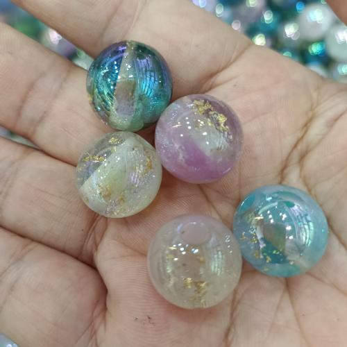 Plated Acrylic Beads Round DIY 16mm Sold By Bag