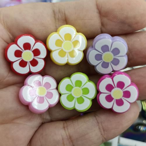 Acrylic Jewelry Beads Flower DIY 18mm Sold By Bag