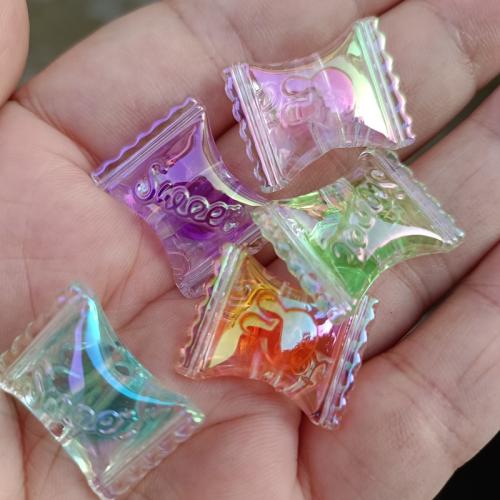 Plated Acrylic Beads Candy DIY Sold By Bag