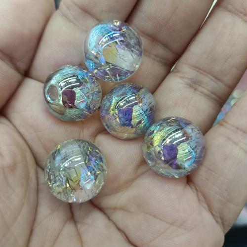 Plated Acrylic Beads Round DIY 16mm Sold By Bag