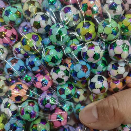 Plated Acrylic Beads Round DIY 16mm Sold By Bag