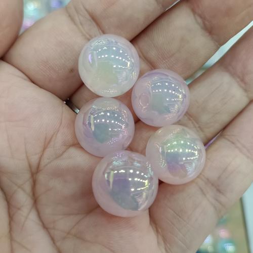 Plated Acrylic Beads Round DIY 16mm Sold By Bag