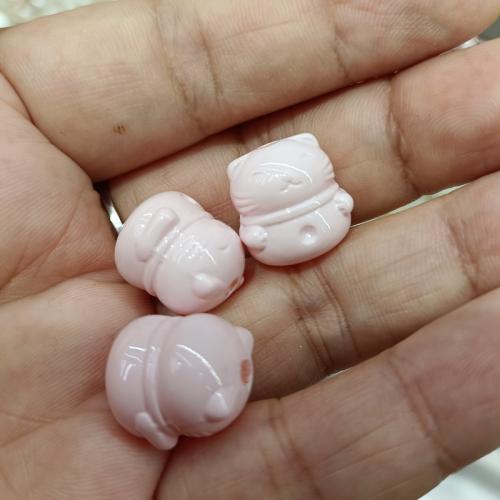 Acrylic Jewelry Beads Cat DIY 15mm Sold By Bag