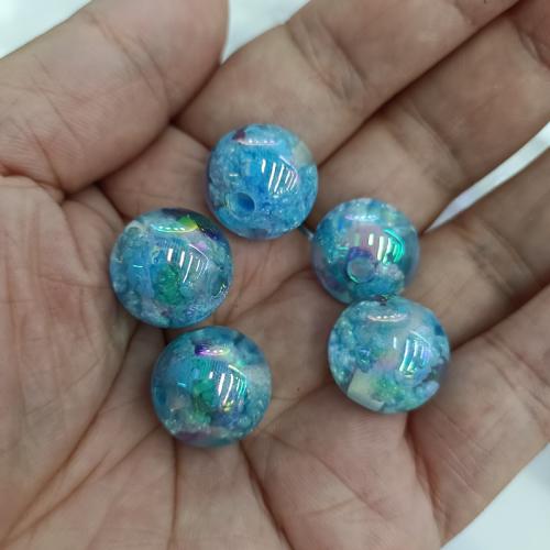 Plated Acrylic Beads Round DIY 16mm Sold By Bag