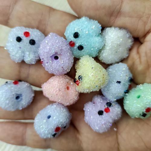 Acrylic Jewelry Beads Cat DIY mixed colors Sold By Bag