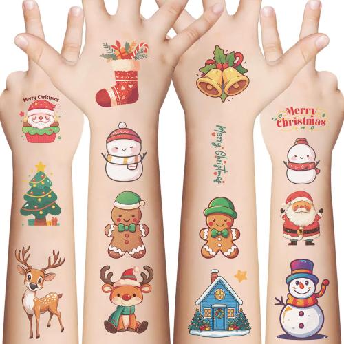 Tattoo Sticker Plant ink water transfer painting Christmas Design & mixed pattern & DIY Sold By Bag