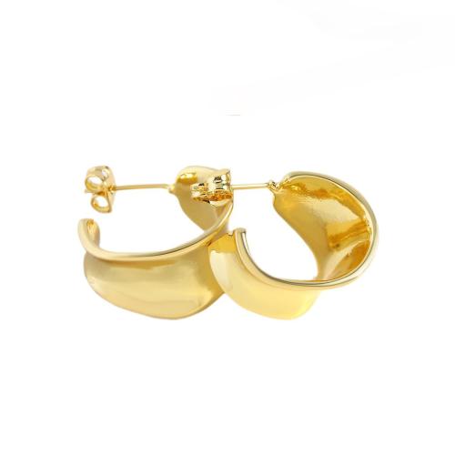 Brass Stud Earring gold color plated fashion jewelry & for woman Sold By Pair