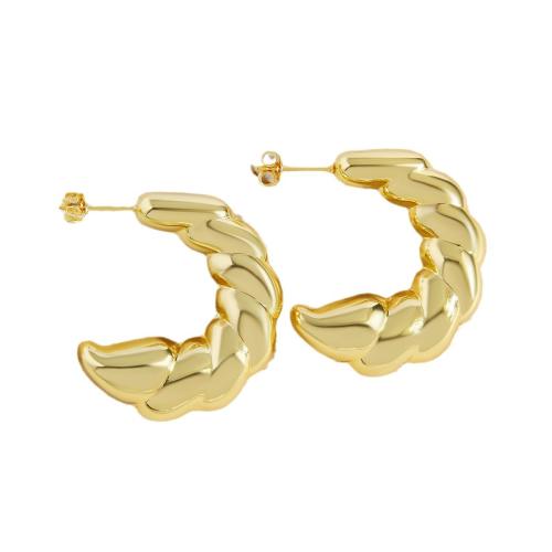 Brass Stud Earring gold color plated fashion jewelry & for woman Sold By Pair