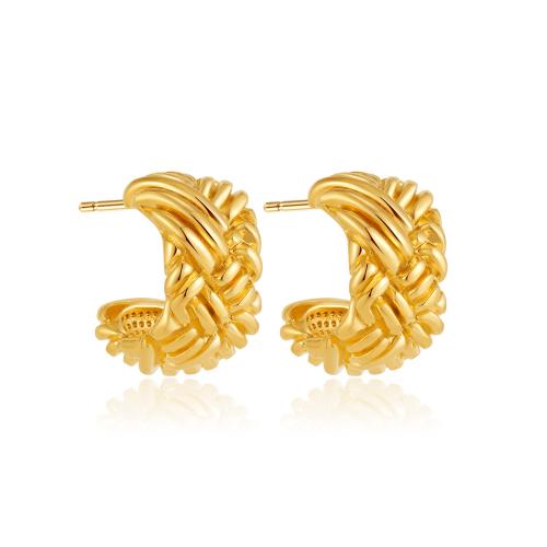 Brass Stud Earring plated for woman gold Sold By Pair