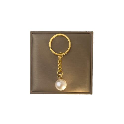 Zinc Alloy Key Clasp with Plastic Pearl plated portable & multifunctional Sold By PC