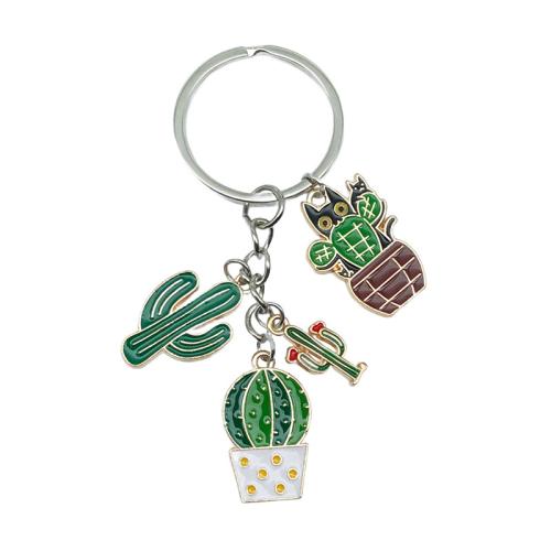 Zinc Alloy Key Clasp portable & multifunctional & enamel silver color Sold By PC