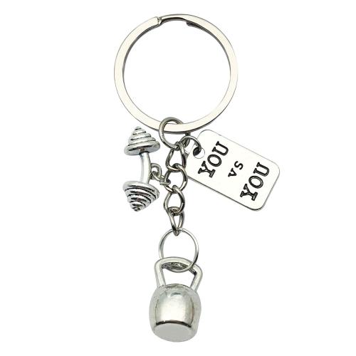 Zinklegering sleutelhanger haak, Zinc Alloy, Draagbare & multifunctioneel, zilver, Verkocht door PC