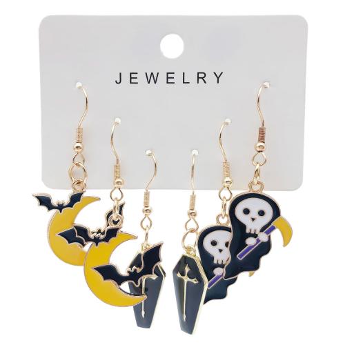 Zinc Alloy Earring Set three pieces & for woman & enamel golden Sold By Set